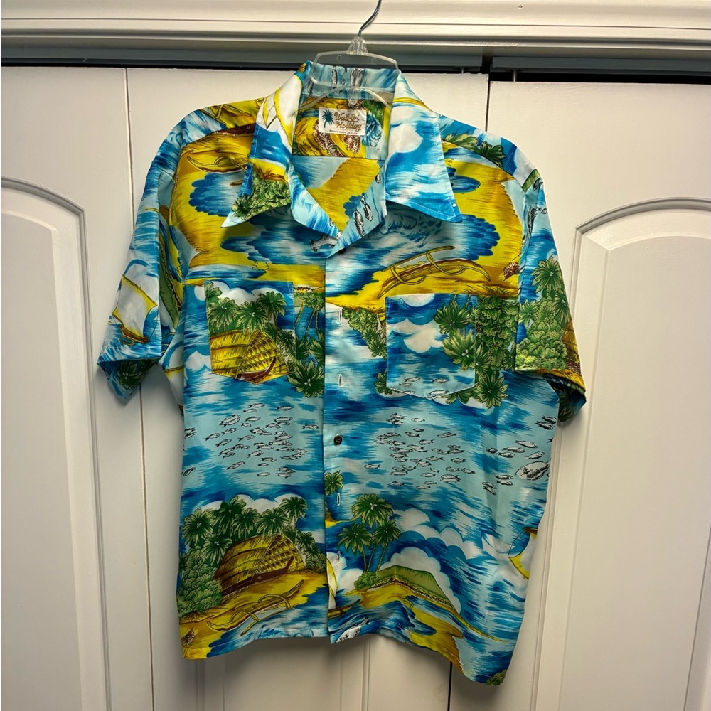 Hawaiian Island Print Casual Shirt
